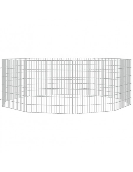 Conigliera con 10 Pannelli 54x60 cm Ferro Zincato