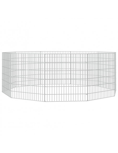 Conigliera con 10 Pannelli 54x60 cm Ferro Zincato