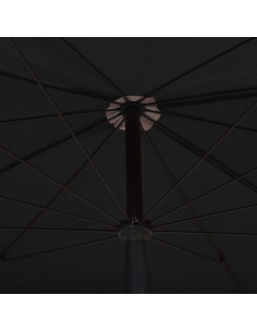 Ombrellone da Giardino con Palo 200x130 cm Nero