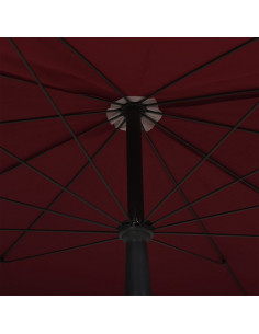 Ombrellone da Giardino con Palo 200x130 cm Rosso Bordò