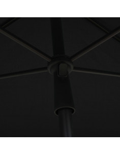 Ombrellone da Giardino con Palo 210x140 cm Nero