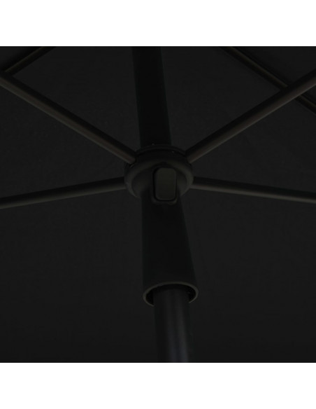 Ombrellone da Giardino con Palo 210x140 cm Nero