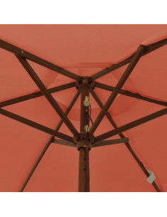Ombrellone da Giardino con Palo in Legno Terracotta 196x231 cm