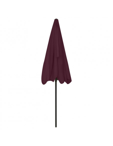 Ombrellone da Spiaggia Rosso Bordò 200x125 cm