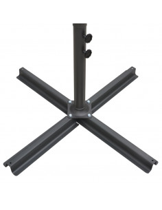Ombrellone Doppio con Palo in Acciaio 250x250 cm Antracite