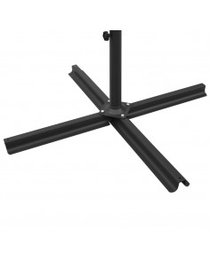 Ombrellone Doppio con Palo in Acciaio Antracite 600x300 cm