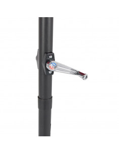 Ombrellone Giardino con LED Palo Acciaio Tortora 225x225x212 cm