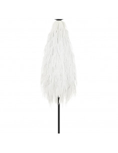 Ombrellone Giardino con Palo in Acciaio Bianco 223x223x213 cm