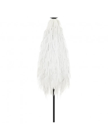 Ombrellone Giardino con Palo in Acciaio Bianco 223x223x213 cm