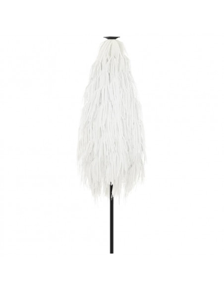 Ombrellone Giardino con Palo in Acciaio Bianco 223x223x213 cm