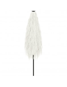 Ombrellone Giardino con Palo in Acciaio Bianco 248x248x248 cm