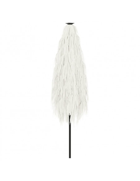 Ombrellone Giardino con Palo in Acciaio Bianco 248x248x248 cm