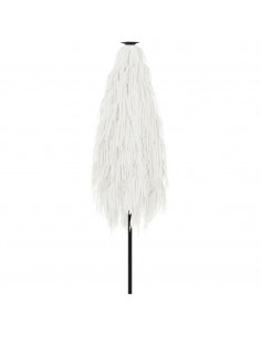 Ombrellone Giardino con Palo in Acciaio Bianco 288x288x225 cm