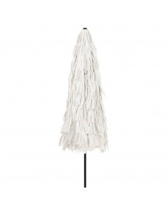 Ombrellone Giardino con Palo in Acciaio Bianco 324x324x247 cm