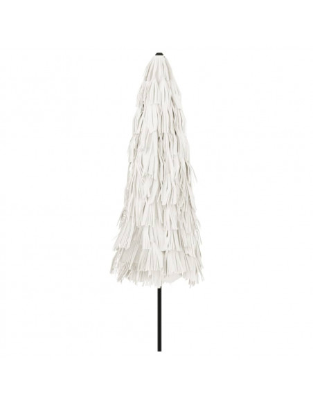 Ombrellone Giardino con Palo in Acciaio Bianco 324x324x247 cm