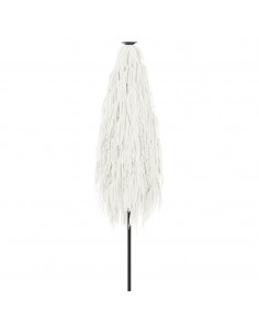 Ombrellone Giardino con Palo in Acciaio Bianco 388x388x248 cm