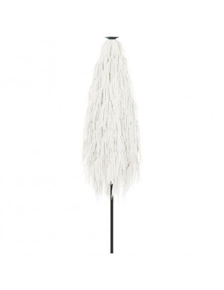 Ombrellone Giardino con Palo in Acciaio Bianco 388x388x248 cm