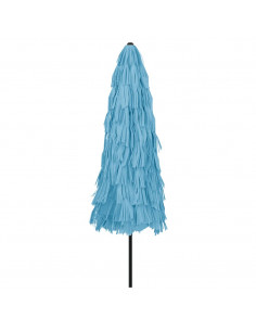 Ombrellone Giardino con Palo in Acciaio Blu 324x324x247 cm