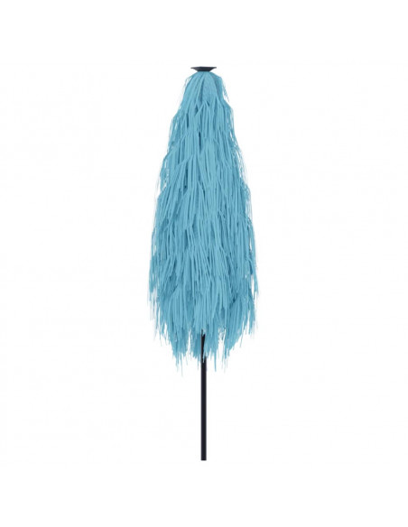 Ombrellone Giardino con Palo in Acciaio Blu 388x388x248 cm