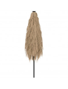 Ombrellone Giardino con Palo in Acciaio Marrone 248x248x248 cm