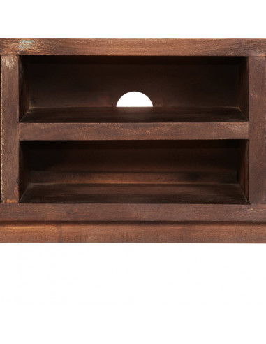 Mobile Porta TV in Legno di Acacia Stile Vintage 118x30x40 cm