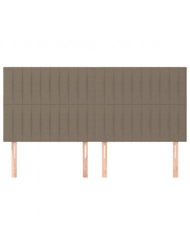 Testiere 4 pz Tortora 80x5x78/88 cm in Tessuto