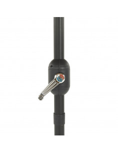 Ombrellone Giardino LED e Palo in Acciaio Marrone 223x223x231cm