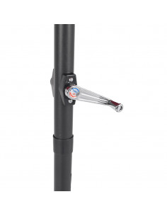 Ombrellone Giardino LED e Palo in Acciaio Marrone 268x268x226cm