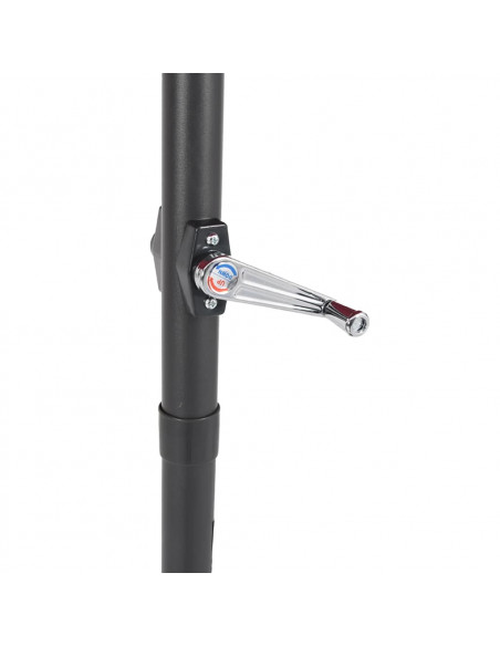 Ombrellone Giardino LED e Palo in Acciaio Marrone 288x288x225cm