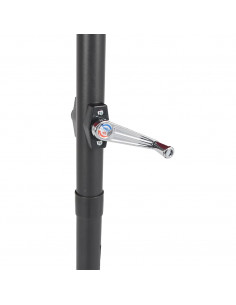 Ombrellone Giardino LED Palo Acciaio Antracite 225x225x212 cm