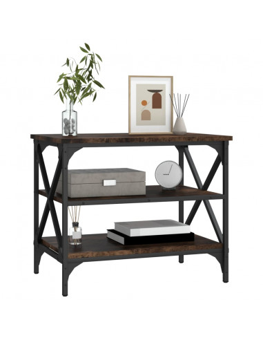 Mobile Porta TV Rovere Fumo 60x40x50 cm in Legno Multistrato