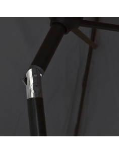 Ombrellone Nero 200x224 cm in Alluminio