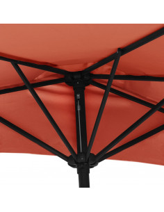 Ombrellone Palo in Alluminio Terracotta 300x155x223 cm a Metà
