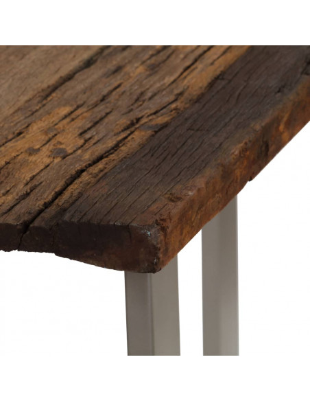 Consolle in Legno di Recupero e Acciaio 120x35x76 cm