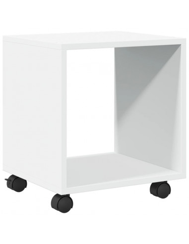 Mobiletto con Ruote Bianco 37x33x42,5 cm in Truciolato