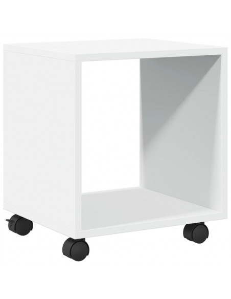 Mobiletto con Ruote Bianco 37x33x42,5 cm in Truciolato