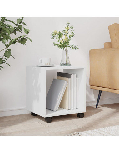 Mobiletto con Ruote Bianco 37x33x42,5 cm in Truciolato