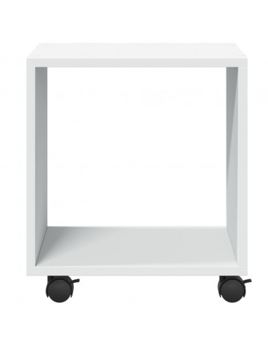 Mobiletto con Ruote Bianco 37x33x42,5 cm in Truciolato