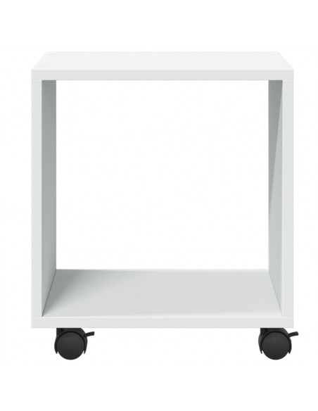Mobiletto con Ruote Bianco 37x33x42,5 cm in Truciolato