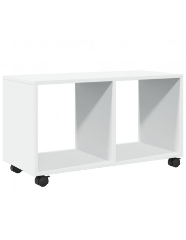 Mobiletto con Ruote Bianco 72x33x42,5 cm in Truciolato