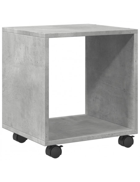Mobiletto con Ruote Grigio Cemento 37x33x42,5 cm in Truciolato