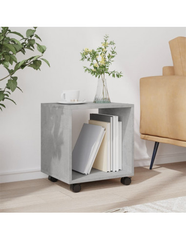 Mobiletto con Ruote Grigio Cemento 37x33x42,5 cm in Truciolato