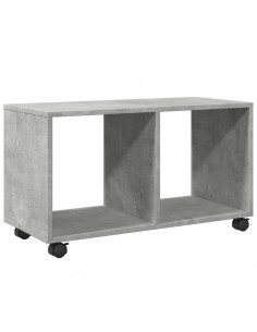 Mobiletto con Ruote Grigio Cemento 72x33x42,5 cm in Truciolato 2