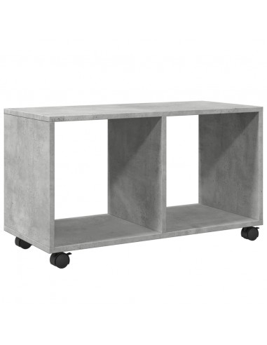 Mobiletto con Ruote Grigio Cemento 72x33x42,5 cm in Truciolato