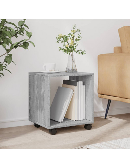 Mobiletto con Ruote Grigio Sonoma 37x33x42,5 cm in Truciolato