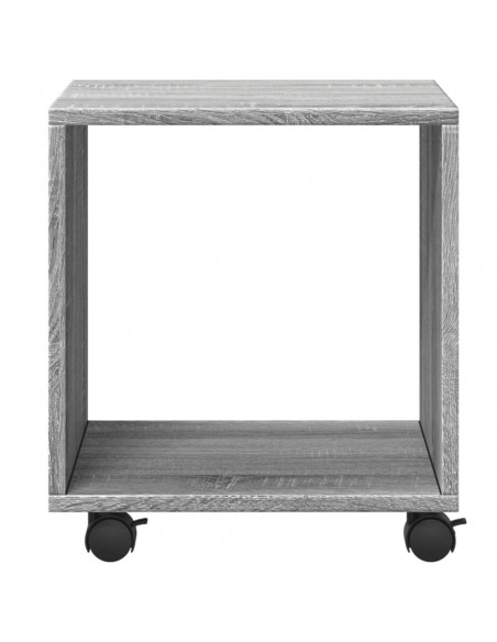 Mobiletto con Ruote Grigio Sonoma 37x33x42,5 cm in Truciolato