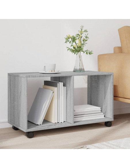 Mobiletto con Ruote Grigio Sonoma 72x33x42,5 cm in Truciolato