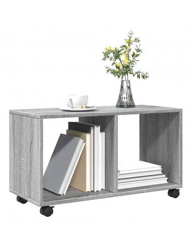 Mobiletto con Ruote Grigio Sonoma 72x33x42,5 cm in Truciolato