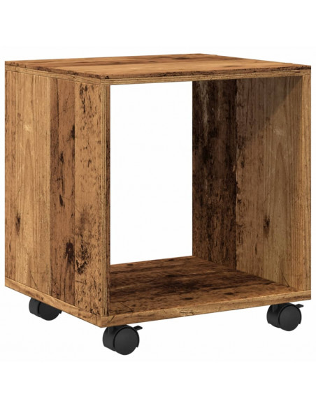Mobiletto con Ruote Legno Antico 37x33x42,5 cm in Truciolato