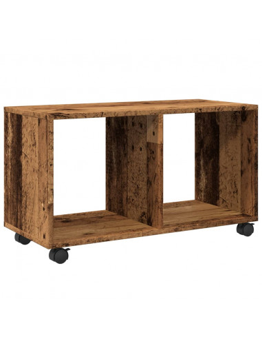 Mobiletto con Ruote Legno Antico 72x33x42,5 cm in Truciolato